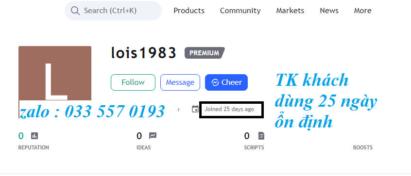 Bảo Hành Tài Khoản Tradingview 13 05