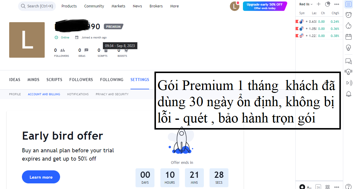Bảo Hành Tài Khoản Tradingview 7 tradingview premium gia re 810
